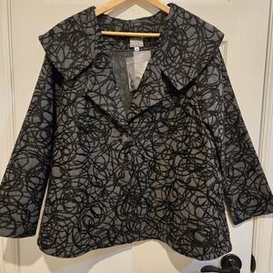 Niche Black and Gray Swing Jacket